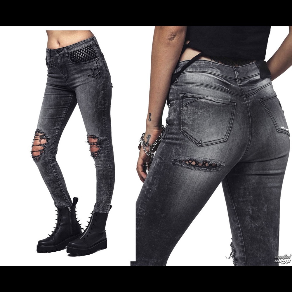 Disturbia Nova Blow out Punk Ripped Jeans